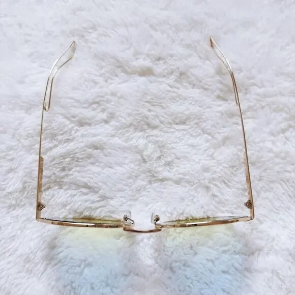 Seraphina Blue & Yellow Geometric Sunglasses - Picture 4 of 11